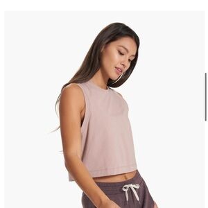 Vuori Feather Crop Top medium umber